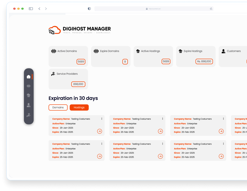 Domain and Hosting Management